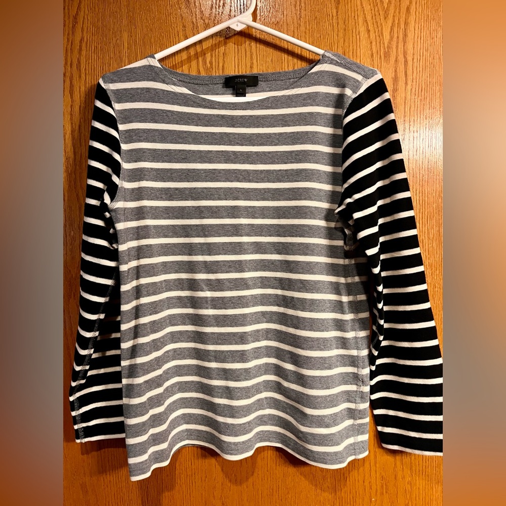 J. Crew Striped Long Sleeve Top Women’s Large